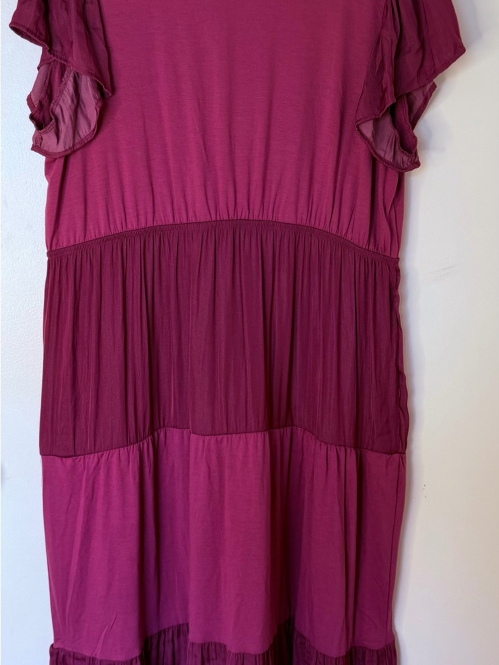 Lucky Brand Tiered V-Neck Tassel Tie Dress - Picture 5 of 7